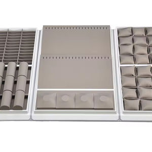 Organizador de Joyas de Lujo, Bandeja Apilable para Exhibición de Pulseras y Joyas, Soporte de Almacenamiento para 16 Relojes, Exhibidor de Joyería - Product Image 1