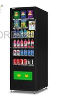 Petit mini distributeur automatique en acier sans contact pour collations et boissons accepte les paiements par carte de crédit et par jeton à code QR pour les hôpitaux