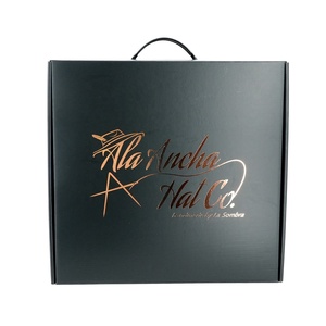 Nhà Máy Cao Bồi <span class=keywords><strong>Hat</strong></span> Hộp Cao Cấp Tùy Chỉnh Thiết Kế Thời Trang Bao Bì Màu Đen Du Lịch Hộp Với Tay Cầm Bằng Nhựa - Product Image 5