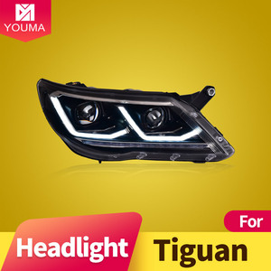Feux de voiture pour <span class=keywords><strong>Tiguan</strong></span> Projecteur de phare LED Lentille 2009-2012 Animation DRL Signal dynamique Accessoires automobiles - Product Image 2