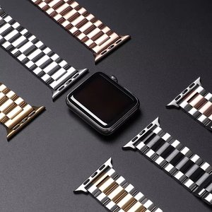 Bracelet de montre réglable en acier inoxydable 46 <span class=keywords><strong>mm</strong></span> 49 <span class=keywords><strong>mm</strong></span> pour <span class=keywords><strong>Apple</strong></span> <span class=keywords><strong>Watch</strong></span> Series 11 10 9 SE Ultra 3 2 Se 3 2, maillons métalliques argentés pour hommes - Product Image 3