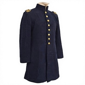 Manteau long en laine pour homme, style vintage civil, pour reconstitution historique - Product Image 6