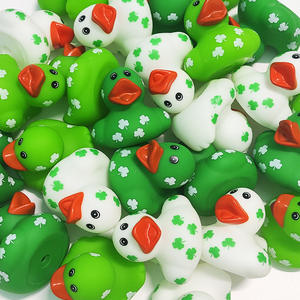 Irish St. Patrick's Day Style Children Bath Toy <b>Rubber</b> Duck Yellow Duck Customize Colour Shape Good Quality Eco Friendly Safe - Product Image 2