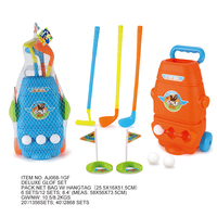Ensemble de jouets de golf portables en plastique pour enfants, idéal pour l'entraînement sportif en extérieur, les clubs et les jeux de famille