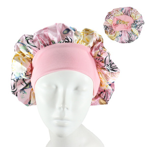Gorro de Satén para Dormir HZM-24020 con Logotipo Personalizado, Colorido, para Mujer, Venta al Por Mayor - Product Image 3