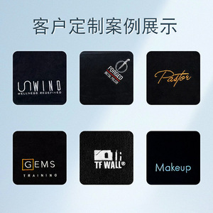 Pure Cotton Black <b>Square</b> Towel 30x30cm 40g 50g 35x35cm 70g Custom Logo Sports Towel - Product Image 3