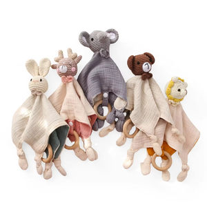 Serviette apaisante douce, hochet <span class=keywords><strong>pour</strong></span> bébé, animaux en crochet, jouet <span class=keywords><strong>pour</strong></span> apaiser et rassurer, couverture de sommeil, serviette suspendue, jouets éducatifs <span class=keywords><strong>pour</strong></span> tout-petits - Product Image 6