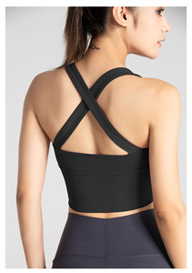 เสื้อชั้นในกีฬาผู้หญิงแบบ OEM ODM ซิปหน้า รองรับแรงกระแทกสูง สำหรับออกกำลังกาย โยคะ ดีไซน์หลังไขว้สวยงาม รุ่นใหม่ กันกระแทก ฟิตเนส ไซส์พลัส - Product Image 4