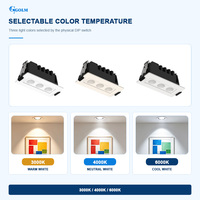 Spot LED d'éclairage d'accentuation pour showroom, 3000K à 6000K, 80lm par W, design optique à angle réglable pour plafond intérieur