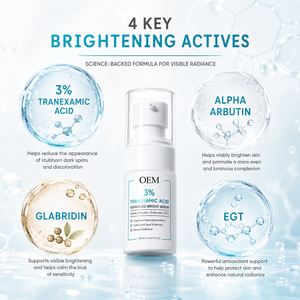 Suero Iluminador con 3% <span class=keywords><strong>de</strong></span> Ácido Tranexámico 20ml, Alfa Arbutina, Glabridina, EGT, Bomba Airless, Manchas Oscuras, Tono Desigual, Cuidado Diario <span class=keywords><strong>de</strong></span> la Piel con Luminosidad - Product Image 2