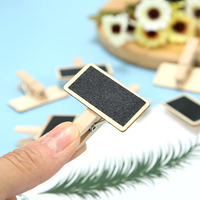 Tableau d'écriture en bois Mini clips de tableau noir Mini tableau noir en bois mémo effaçable Rectangle mini clips en bois tableau noir étiquette signes