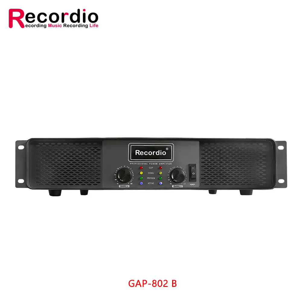 GAP-802B Profissional 500 W * 2 amplificador de potência 2 canais m amplificador de áudio de alta potência para amplificador de palco ao ar livre