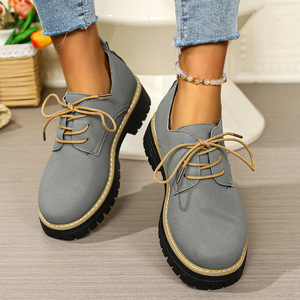<span class=keywords><strong>Zapatos</strong></span> Casuales de <span class=keywords><strong>Mujer</strong></span> con Suela Gruesa y Cordones, Diseño Moderno, Tela de Algodón Cómoda, Talla Grande - Product Image 3