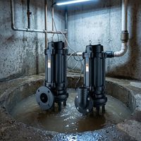 Pompe à eau submersible portable à haut débit, pompe de transfert d'eau propre, conception de corps en fonte pour projet de transfert d'eau propre