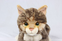 Poupée en peluche en coton biologique doux Jouet pour chat noir pour enfants en peluche réaliste