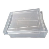 Boîte de conditionnement alimentaire carrée transparente jetable en plastique pour biscuits