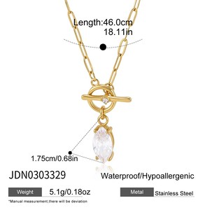 <b>Titanium</b> Steel Zircon Clavicle <b>Chain</b>, Anti-fade Stainless Steel Necklace, Light Luxury Niche Jewelry for Women - Product Image 4