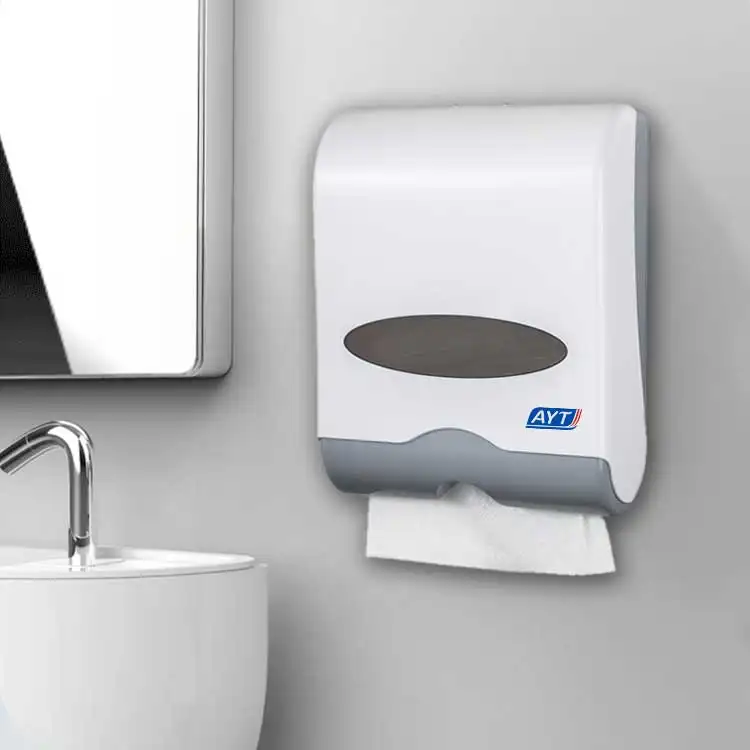 Smart Big Capacity Plastic Wall Mounted V Fold C Fold Hand Towel Paper Dispenser With Lock