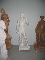 Offre Spéciale statue en pierre sculptée à la main naturelle statue en marbre grandeur nature de david à vendre