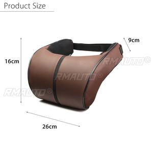 Almohada de cuero PU para asiento de coche, cojín de espuma viscoelástica para el cuello, reposacabezas, accesorios interiores para coche - Product Image 6