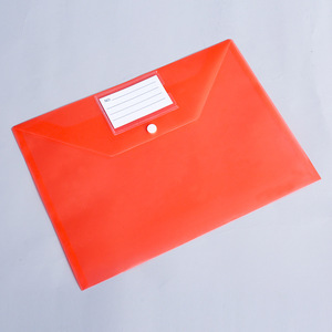 Large Capacity A4 Transparent Clasp <strong>File</strong> Bag, <strong>PP</strong> <strong>Plastic</strong> Waterproof Inspection Office Information Storage Solid Color <strong>Folder</strong> - Product Image 2