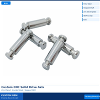 Pasador pivotante personalizado de acero inoxidable torneado por CNC, chapado en zinc, moleteado, con tolerancia estrecha, ODM a granel para servomotores, automatización y robótica