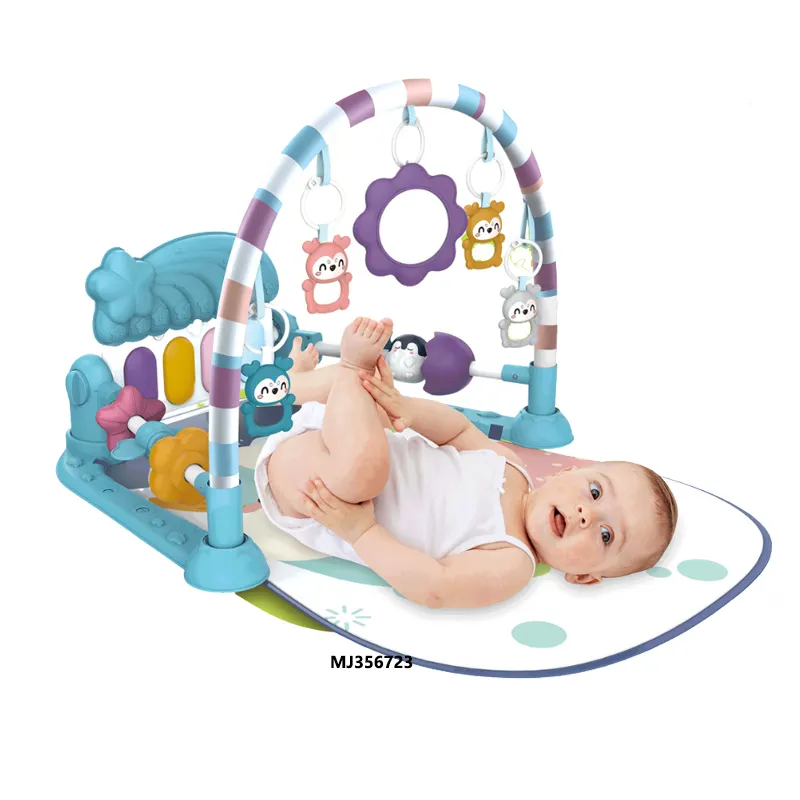 New Toy Sensory Development 5 In 1 Activities Travel Toy Kids Activity Playmat Gym Baby Play Piano Mat with Music Lights