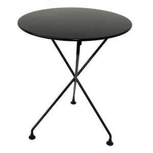 Table d'appoint pliable à trois pieds en métal, table basse compacte et portable pour café, restaurant, balcon, terrasse, appartement, mobilier d'espace - Product Image 1