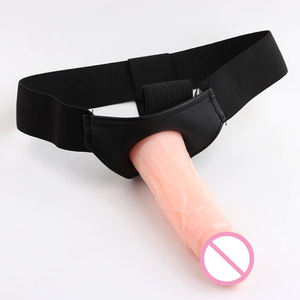 Brown Flesh Black Silikon Dildo Harness Strap On Gürtel mit hohlen Dildo Unterwäsche für Frauen Männer Lesben Sexspielzeug - Product Image 5