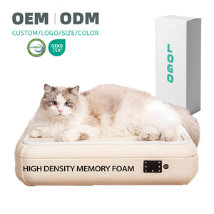 Camas de lujo con calefacción/refrigeración con control de temperatura para perros, cubierta ortopédica de espuma viscoelástica para mascotas, OEM/ODM - Product Image 1