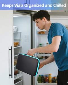 60 Steckplätze 10ml Insulin fläschchen halter Trage tasche für 10ml Standard fläschchen, Diabetiker zubehör Peptid fläschchen EVA-Hülle - Product Image 5