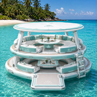 Plateforme flottante gonflable dédiée pour la plage et le lac, ponton flottant anti-déchirure pour une utilisation quotidienne et des activités aquatiques.