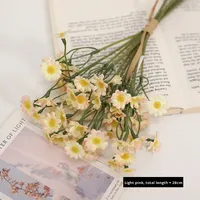 Décoration florale haut de gamme style Ins, faite à la main, réaliste, petite et fraîche, pour la maison, marguerites et camomilles artificielles pour jardin
