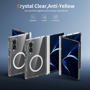 Étui de téléphone portable magnétique transparent pliable pour Samsung Z Fold 8 avec protection de la charnière, anti-rayures, antichoc - Product Image 2