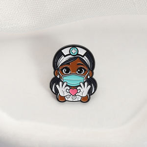 Sming Pins เข็มกลัดโลหะเคลือบรูปหัวใจสำหรับแพทย์แพทย์หญิงผิวดำเข็มกลัดเคลือบรูปหัวใจสำหรับเป็นของขวัญ - Product Image 5