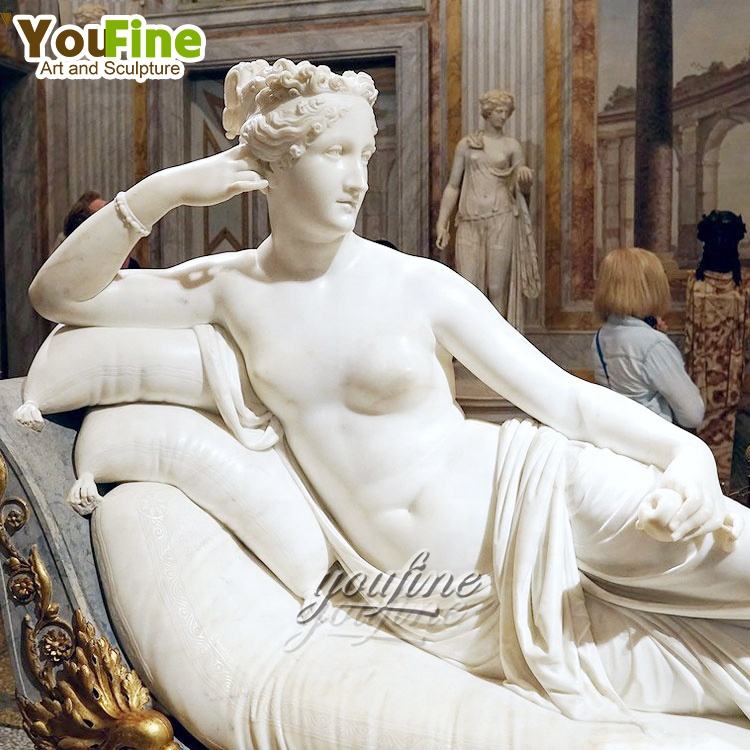 ヌード女性 大理石彫刻像 裸婦置物美術品調度品インテリア飾り彫刻