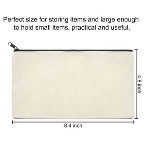 Custom Large Capacity Canvas Zipper Portable Pen Pencil <b>Case</b> Storage Pouch for School Office <b>Makeup</b> - Product Image 3