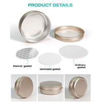 Boîtes en métal rondes dorées de 30 ml pour emballages cosmétiques, avec logo imprimé personnalisé, couvercles à vis et options de couleurs personnalisées