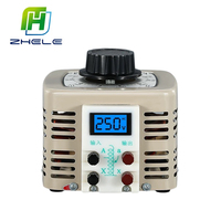 Transformateur de puissance à induction TDGC2 220V 3000W avec écran LCD et régulateur de contact, convertisseur de tension 0-250V