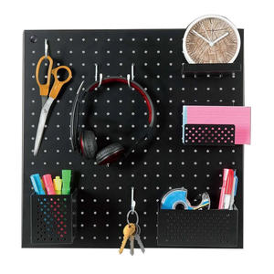 Organisateur de bureau mural avec panneau perforé et accessoires pour table et bureau - Product Image 3