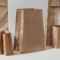 Sachet Doypack en papier kraft brun avec fond plat large, qualité alimentaire, avec feuille d'aluminium, 0,5 LB 250g 500g