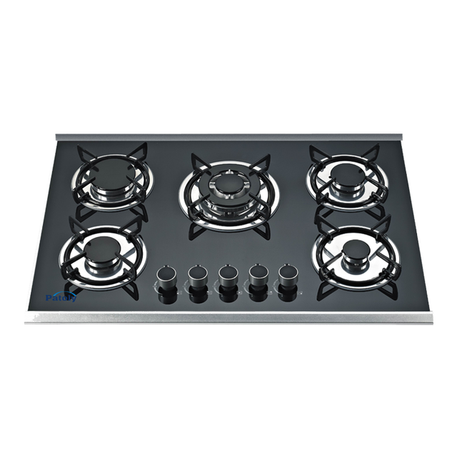 Gas Stove Type 5 Burners Hob Stainless Steel Panel Brass burner Fashion Attractive Design Spare Parts of Gas Hob Stove
