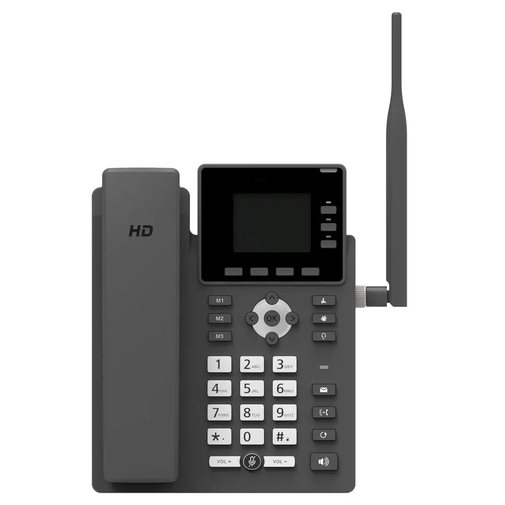 hotsell h4G VoIP Desk phone Double Sim card optional fixed desk telephone, 4G + WIFl +RJ45 interne ,OEM customize model