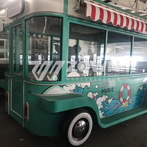 Carro de Comida Móvil Personalizado de Fábrica: Vagón de Tren para Comida Rápida, BBQ y Pizza - Product Image 1