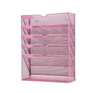 Organisateur de bureau ou de maison Sam en maille violette à 6 niveaux, porte-documents de bureau, trieur de courrier et de documents - Product Image 5