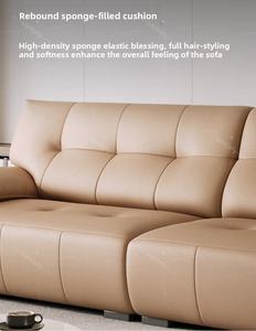 Moderno y Sencillo Conjunto <span class=keywords><strong>de</strong></span> Sofás <span class=keywords><strong>de</strong></span> Cuero Tapizado con Diseño <span class=keywords><strong>de</strong></span> <span class=keywords><strong>Oreja</strong></span> <span class=keywords><strong>de</strong></span> <span class=keywords><strong>Elefante</strong></span> y Función Reclinable para Apartamentos, Escuelas y Parques - Product Image 5