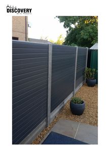 Fuerte prueba UV diseño innovador coextrusión plástico madera plástico compuesto valla de jardín con pantalla de aluminio o WPC - Product Image 4