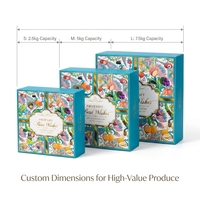 Boîte d'emballage personnalisée pour fruits frais, boîte cadeau haut de gamme pour cerises, oranges, raisins, myrtilles, estampage à chaud