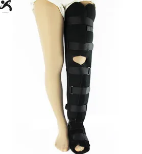 Orthopädischer medizinischer Kniebefestiger Aluminium-Knie mit Fußbinder Knöchelschutz