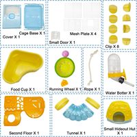 Multifunktion aler tragbarer nachhaltiger Hamster käfig mit Unterhaltung Transparentes Innovations design Acryl karton verpackung Solid
